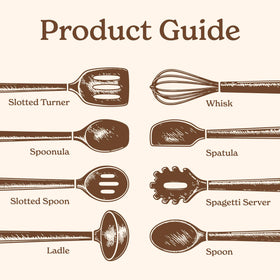 Country Kitchen serving spoon with wooden grip for stirring and serving