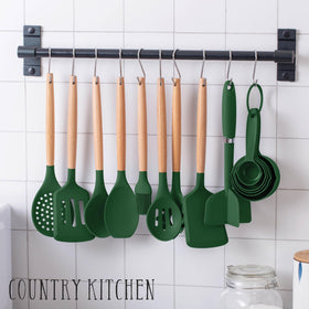 Country Kitchen silicone-top utensils designed for non-stick cookware safety