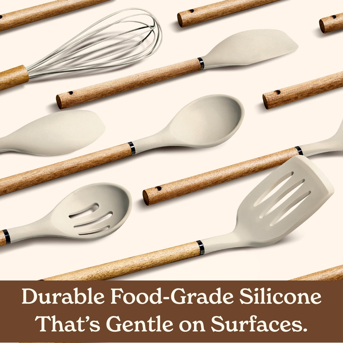 Country Kitchen slotted basting spoon guards against splatter while lifting sauces