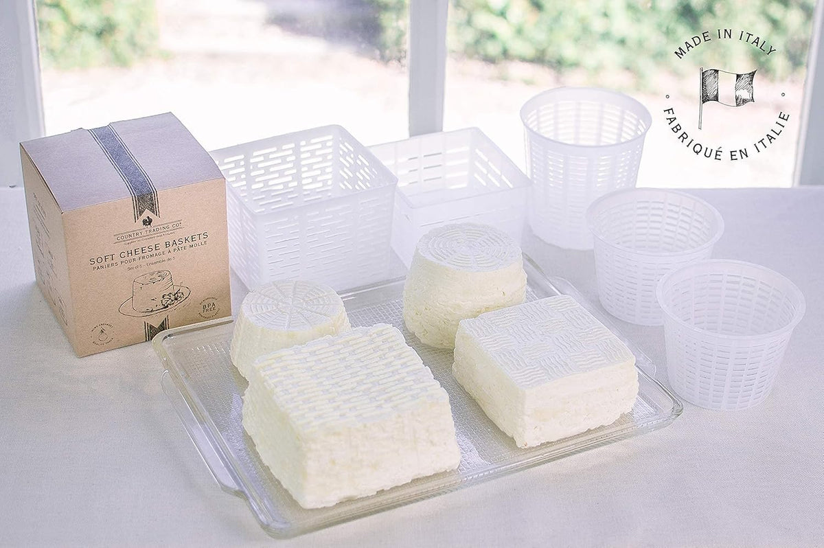 Country Trading Co dishwasher-safe, BPA-free cheese molds, easy to clean.