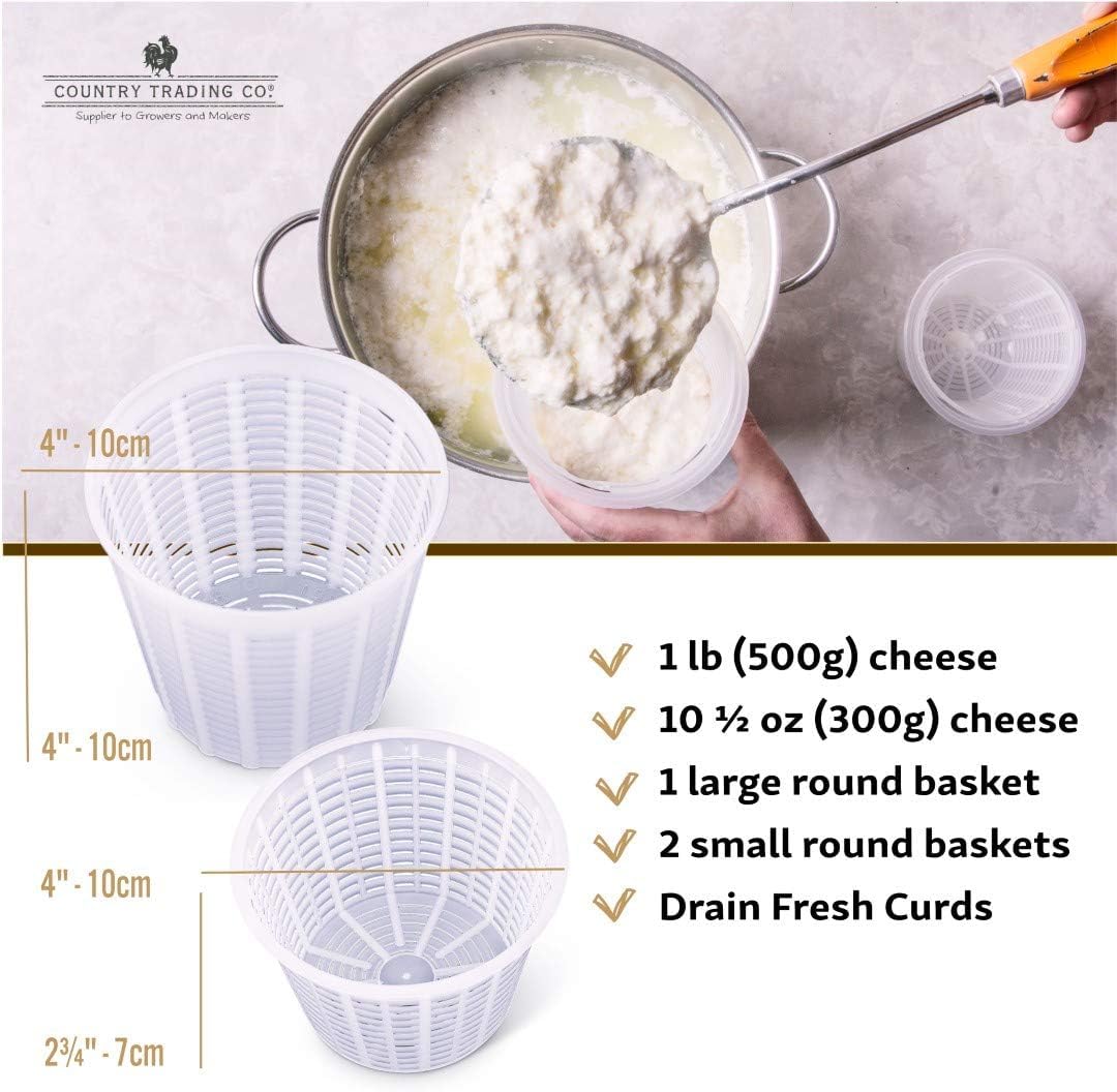 Country Trading Co medium square 450g mold, versatile cheese making.