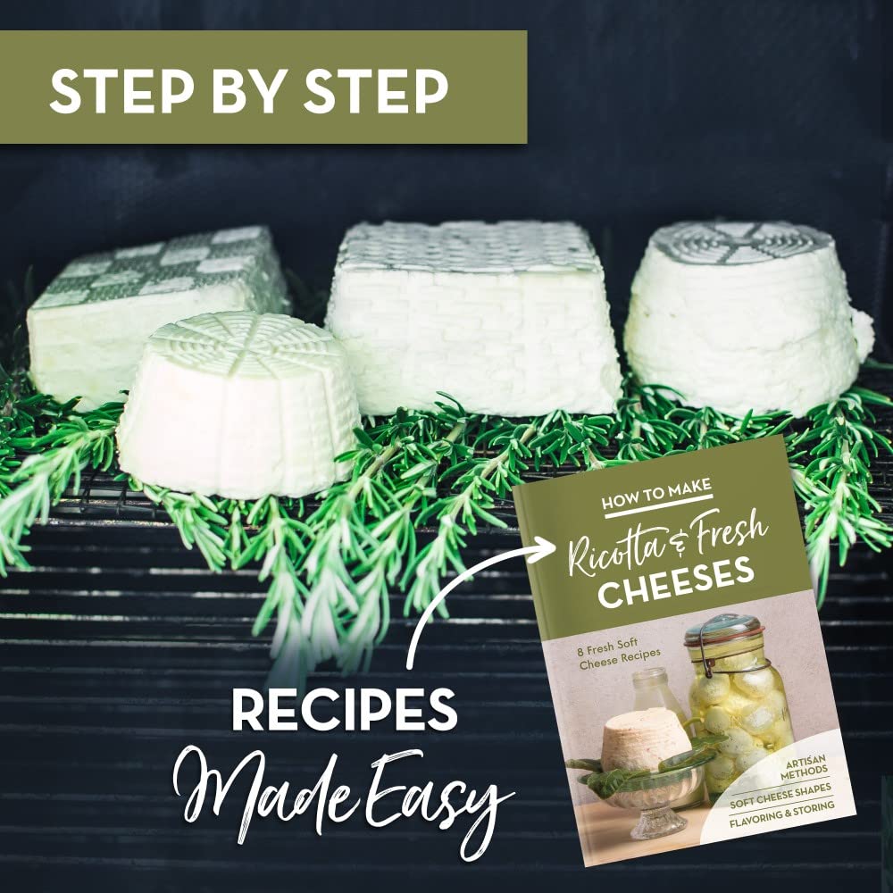 Country Trading Co Easy Cheesemaking Set round molds image demonstrates multiple sizes for various cheeses