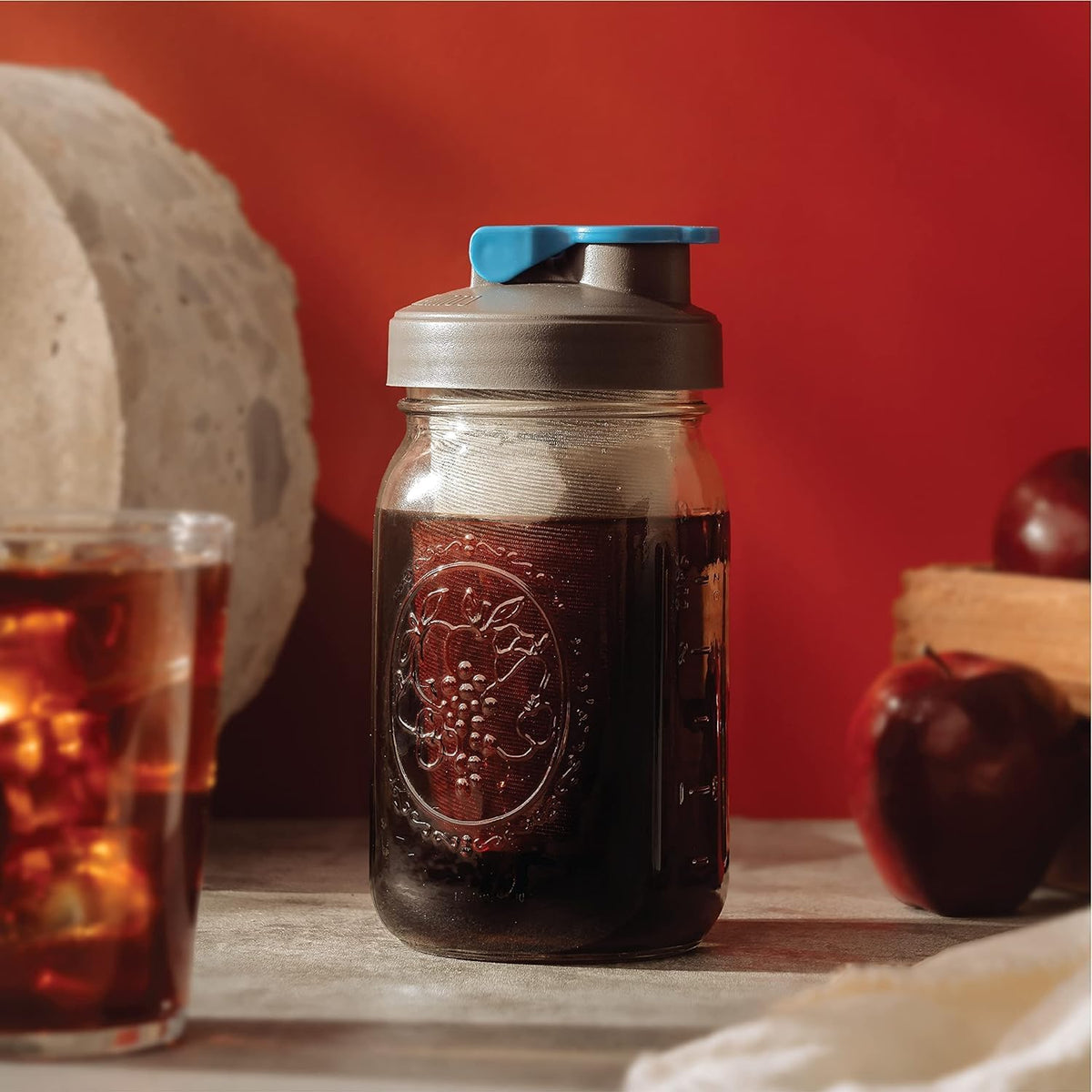 County Line Kitchen BPA-free glass pitcher for safe, versatile storage.
