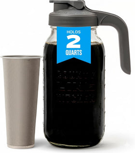 County Line Kitchen glass cold brew maker with wide mouth for easy filling