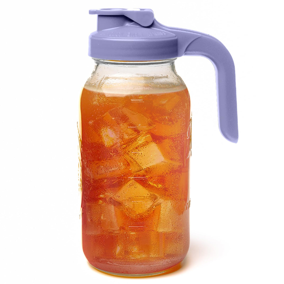 County Line Kitchen glass mason jar pitcher with lid for durable storage and easy serving.