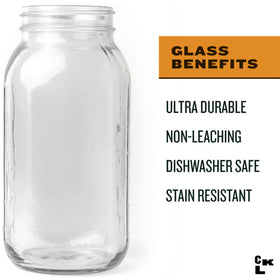 County Line Kitchen leak-proof jar handles spills and keeps contents secure.