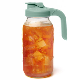 County Line Kitchen mason pitcher lid closeup with airtight seal for fresh storage.