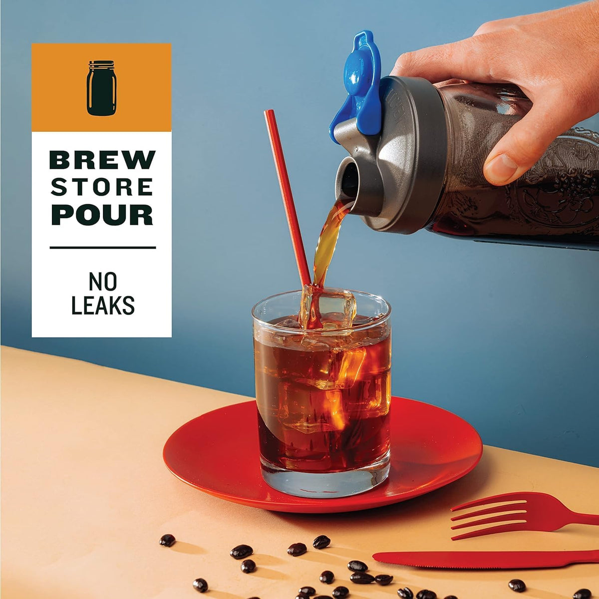 County Line Kitchen travel-friendly handle makes carrying the pitcher convenient.