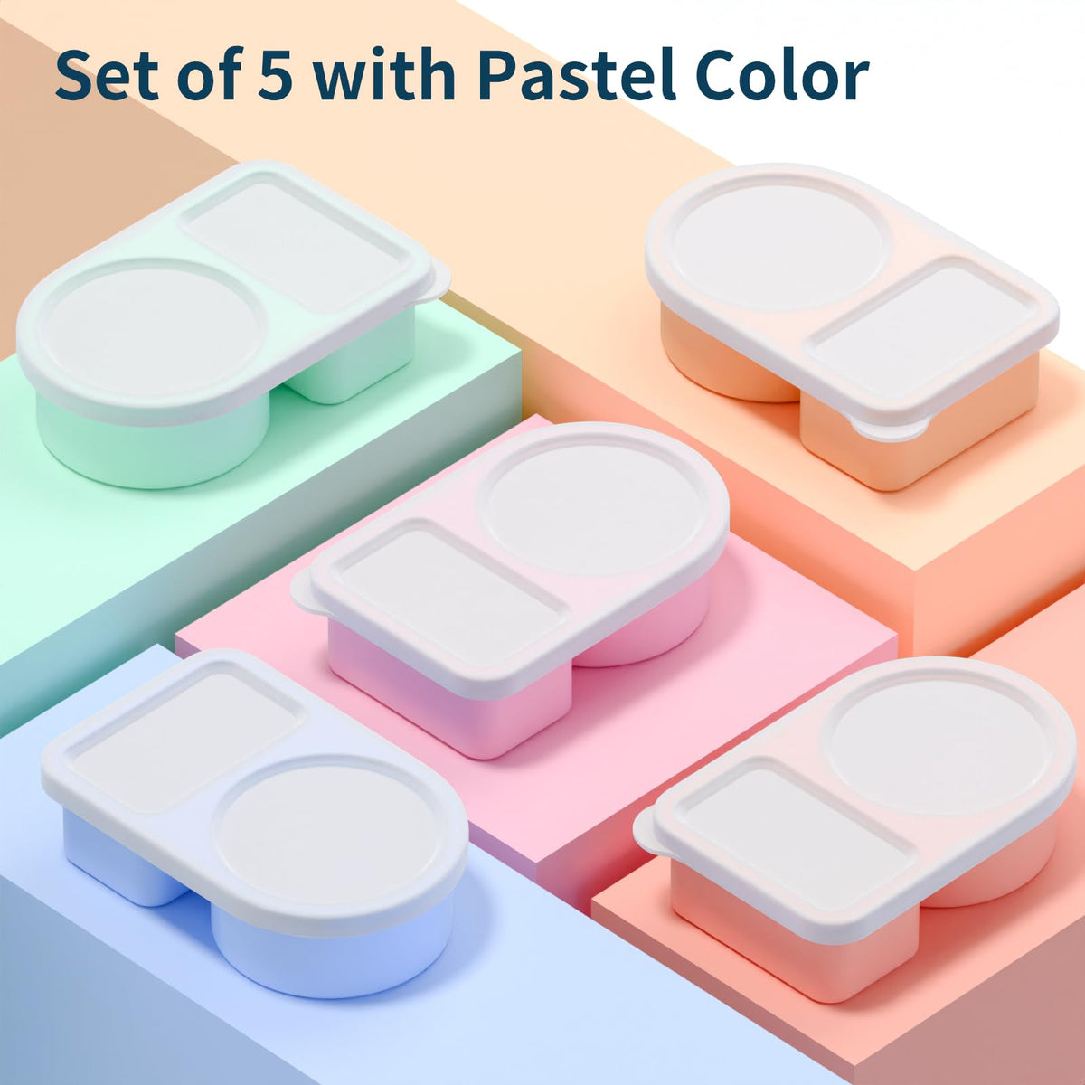 Coutnier airtight silicone lids keep foods fresh during transport and travel.