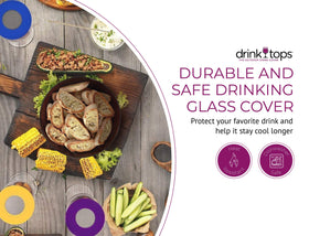 Coverware versatile lid doubles as a coaster or snack plate for picnics.