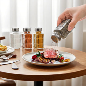 Covzoe clear glass jars keep contents visible for refills