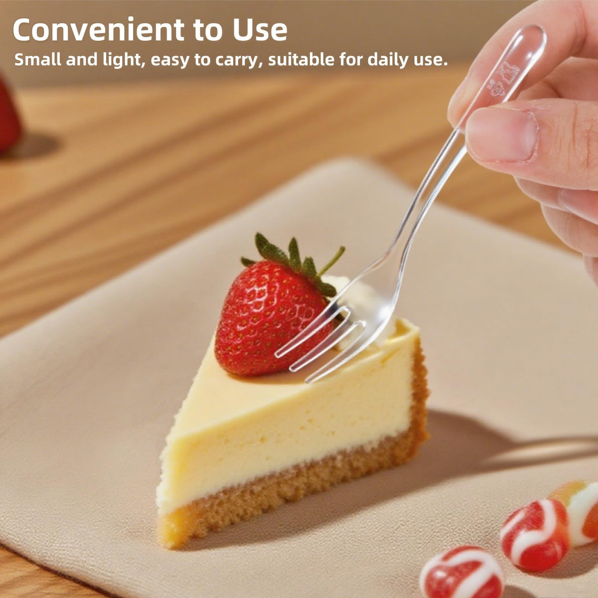 Covzoe disposable clear appetizer forks suit elegant tableware and cleanup.