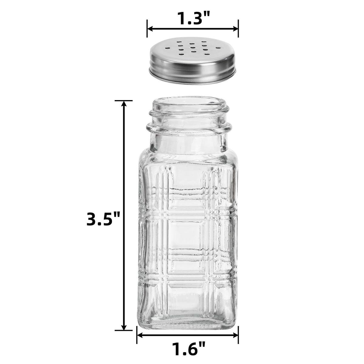 Covzoe glass pepper shaker with checkered pattern for stylish seasoning