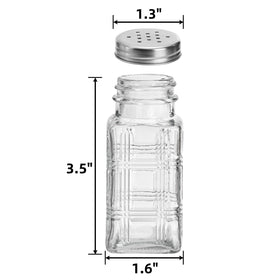 Covzoe glass pepper shaker with checkered pattern for stylish seasoning