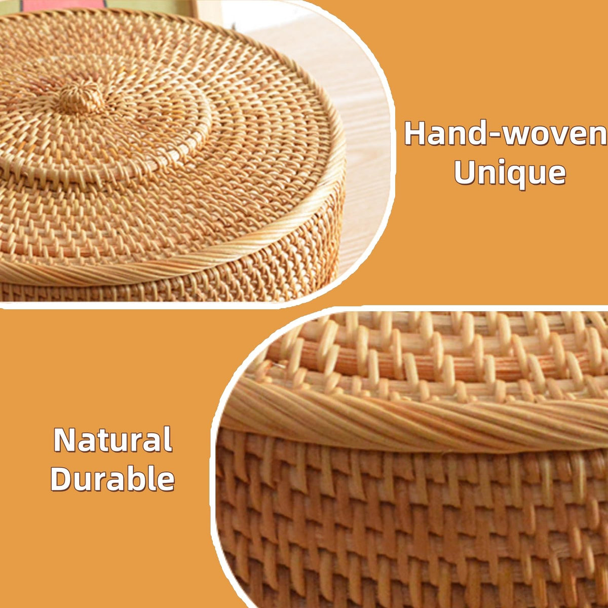 Covzoe handwoven rattan tortilla basket adds authentic Mexican-inspired style.