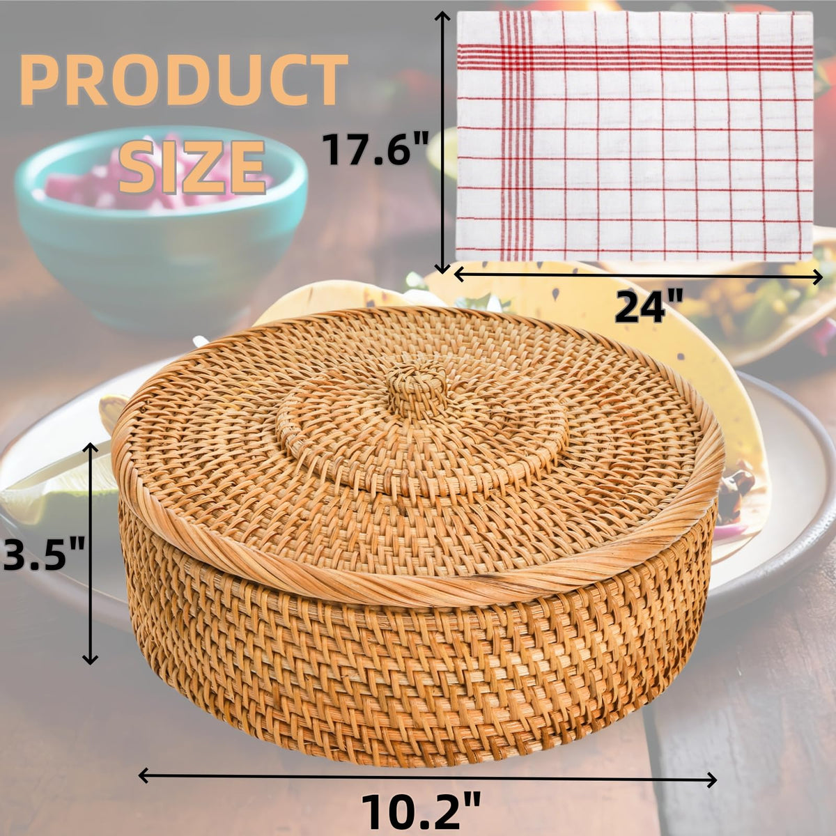 Covzoe tortilla basket used as rustic serving piece at Taco Tuesday gatherings.