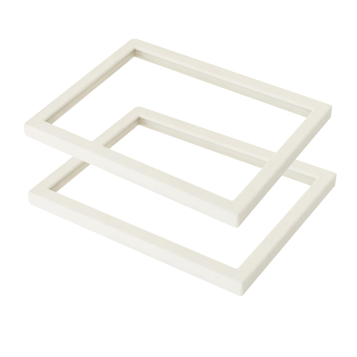 Coward beige velvet glass lid, top view, enhances tray presentation.