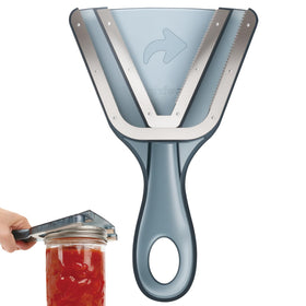 Cowbright jar opener with ergonomic lever for easy lid removal