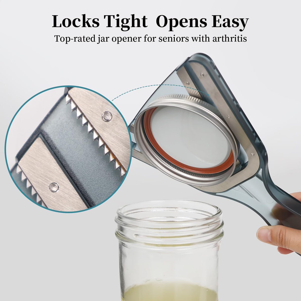Cowbright jar opener fits a wide range of lid sizes for versatility
