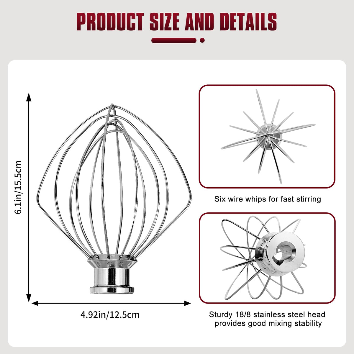 K45WW fits KitchenAid 4.5-5 qt tilt-head models for easy attachment