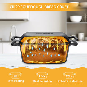 Coworm pre-seasoned cast iron pan offers durable, long-lasting performance.