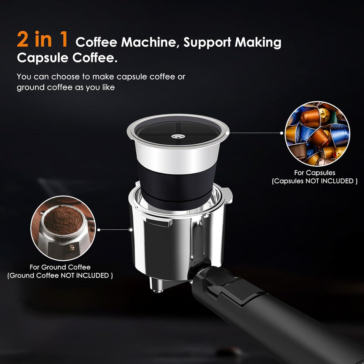 COWSAR 45 oz removable water tank for easy refilling during busy mornings.