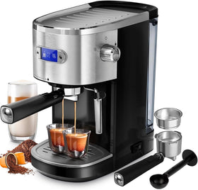 COWSAR Commercial Espresso Machine front view showing compact design for small kitchens.