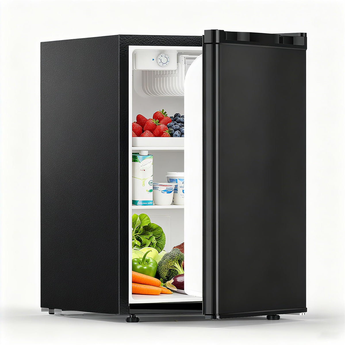 COWSAR dorm fridge front view showing compact footprint for small spaces