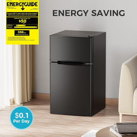 COWSAR mini fridge with adjustable thermostat for precise cooling