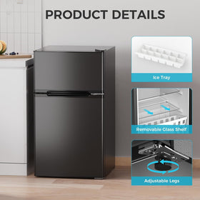 COWSAR mini fridge interior lighting improves visibility in dorms and offices