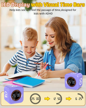 COWVTUJ compact 1.7-inch cube timer fits in bags.