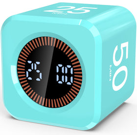 COWVTUJ mint green timer cube front view for study and focus tasks.