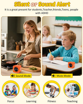 COWVTUJ compact timer design fits desks and bags for on the go focus.