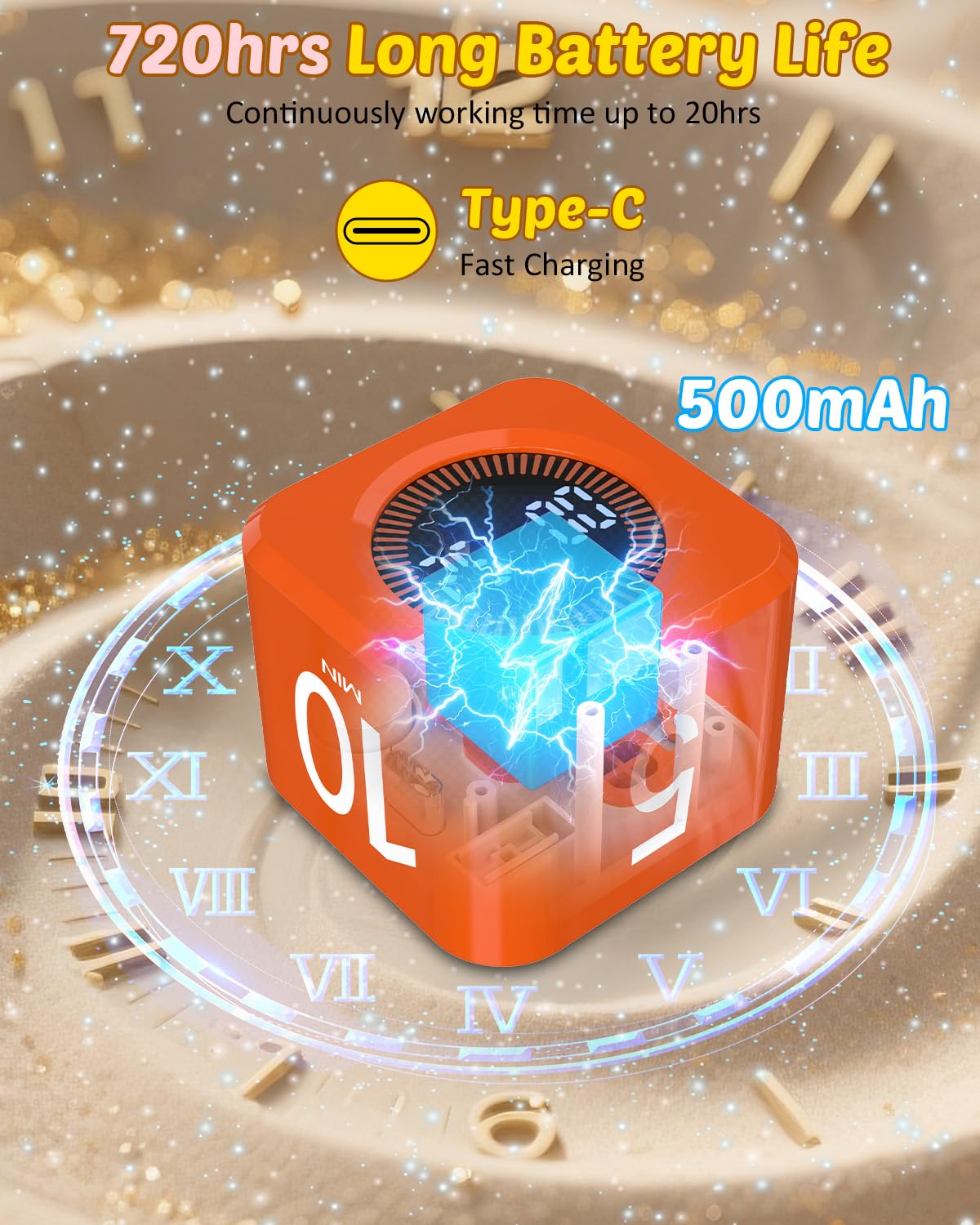 COWVTUJ rechargeable battery timer provides long use between charges.