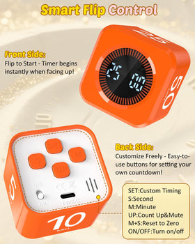 COWVTUJ orange timer time bars support visual time tracking.