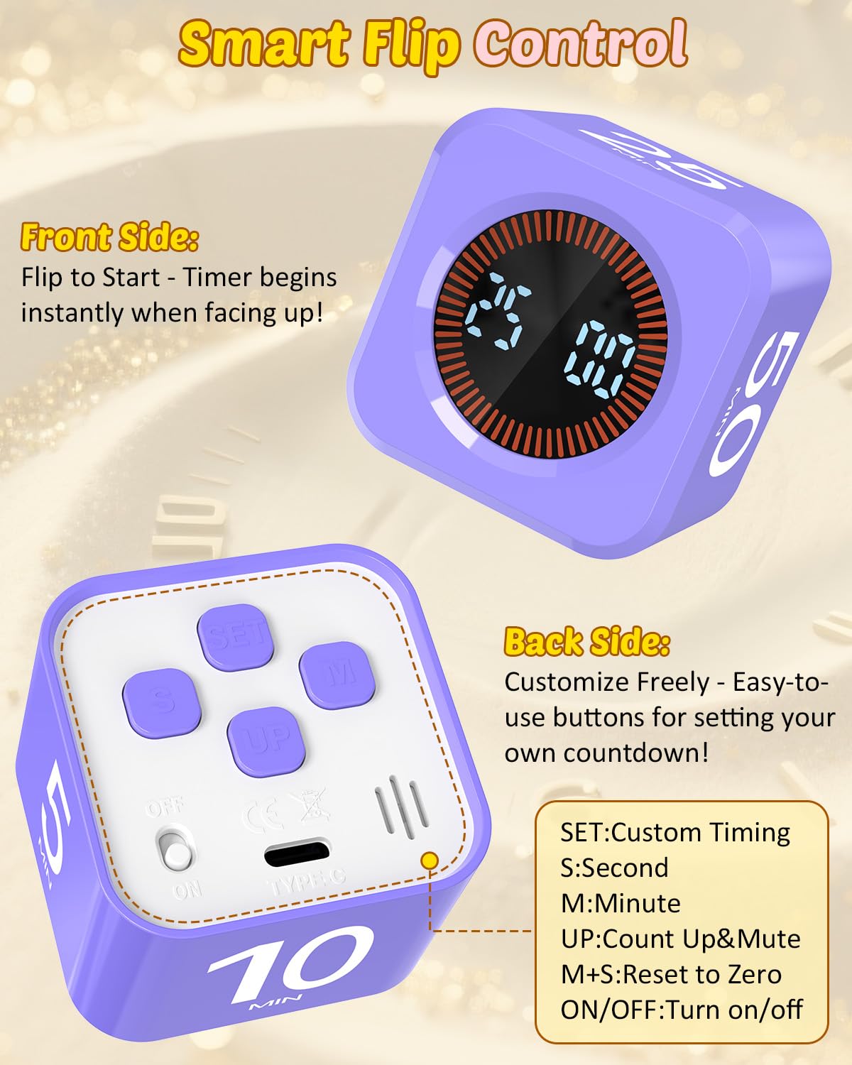 COWVTUJ timer cube provides silent and audible mode for classrooms.