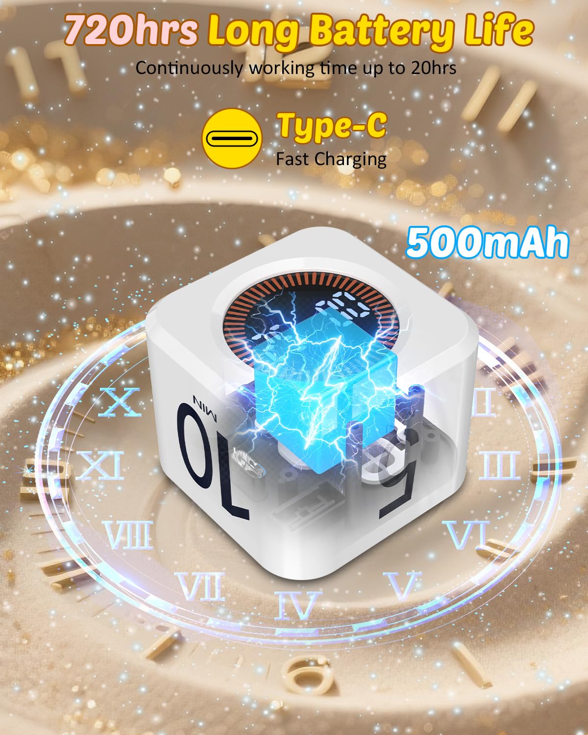 COWVTUJ Pomodoro Cube time bars aid visual learners during study