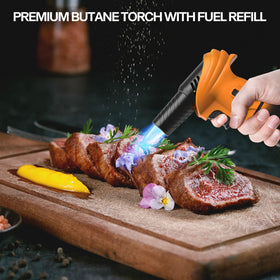CoYlBod refillable torch accepts standard butane for long use
