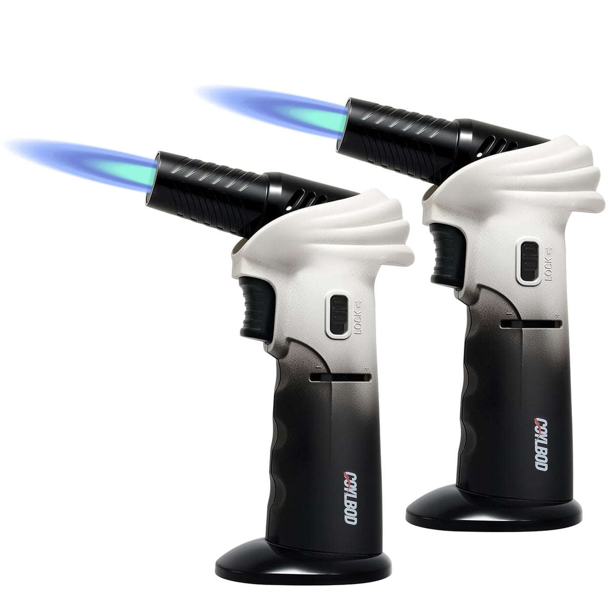 CoYlBod butane torch rotating head at 90 degrees for precise caramelization