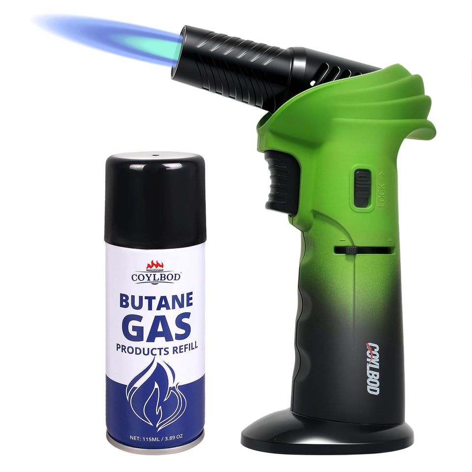 CoYlBod butane torch with rotating head for precise kitchen angles