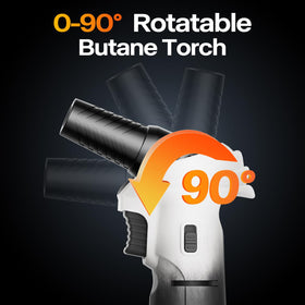CoYlBod torch angled at 90 degrees for flexible heat application.