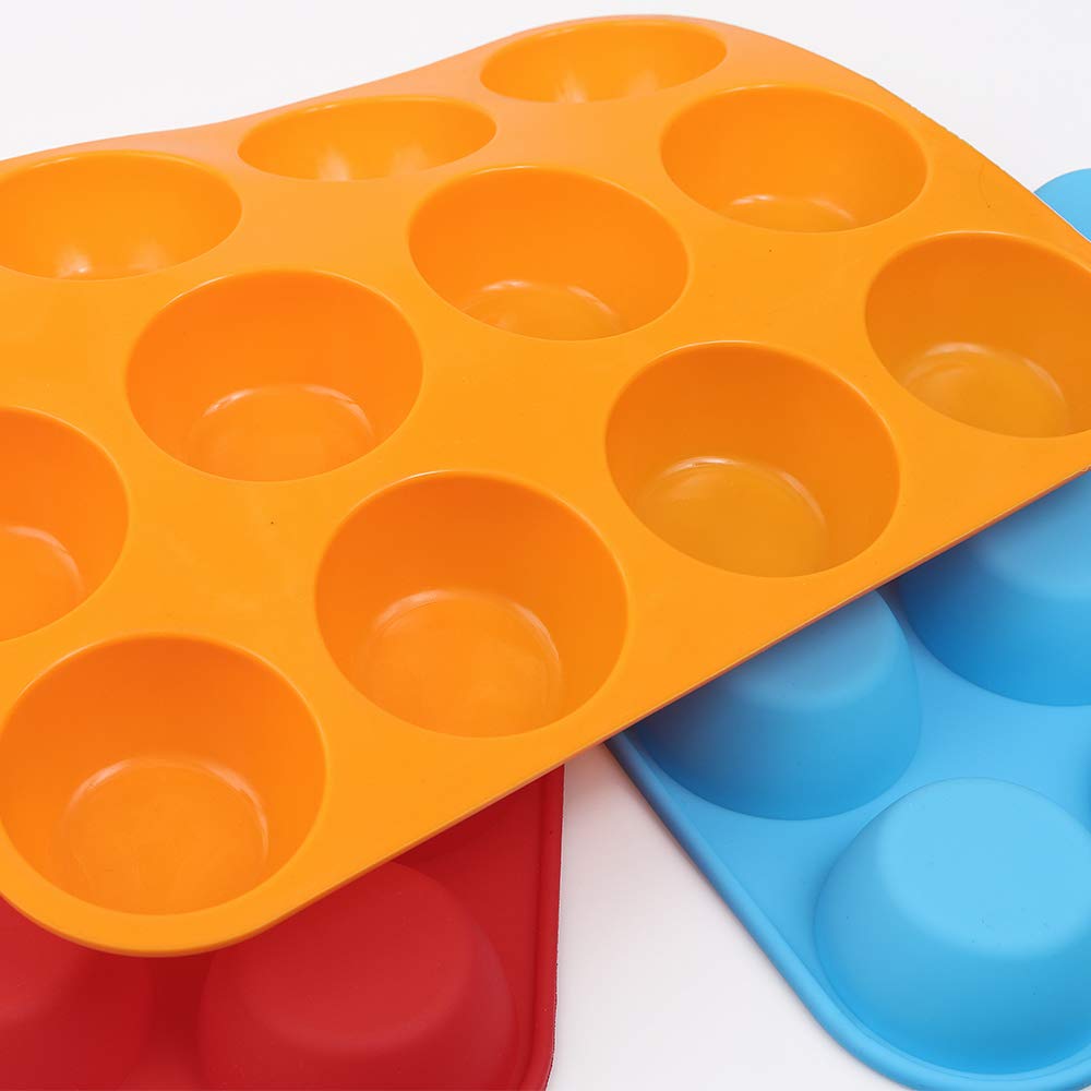 Cozihom silicone muffin pan safe for freezer storage of batters
