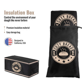 Cozy Bread proofing box shown with 10x21 mat for steady fermentation.