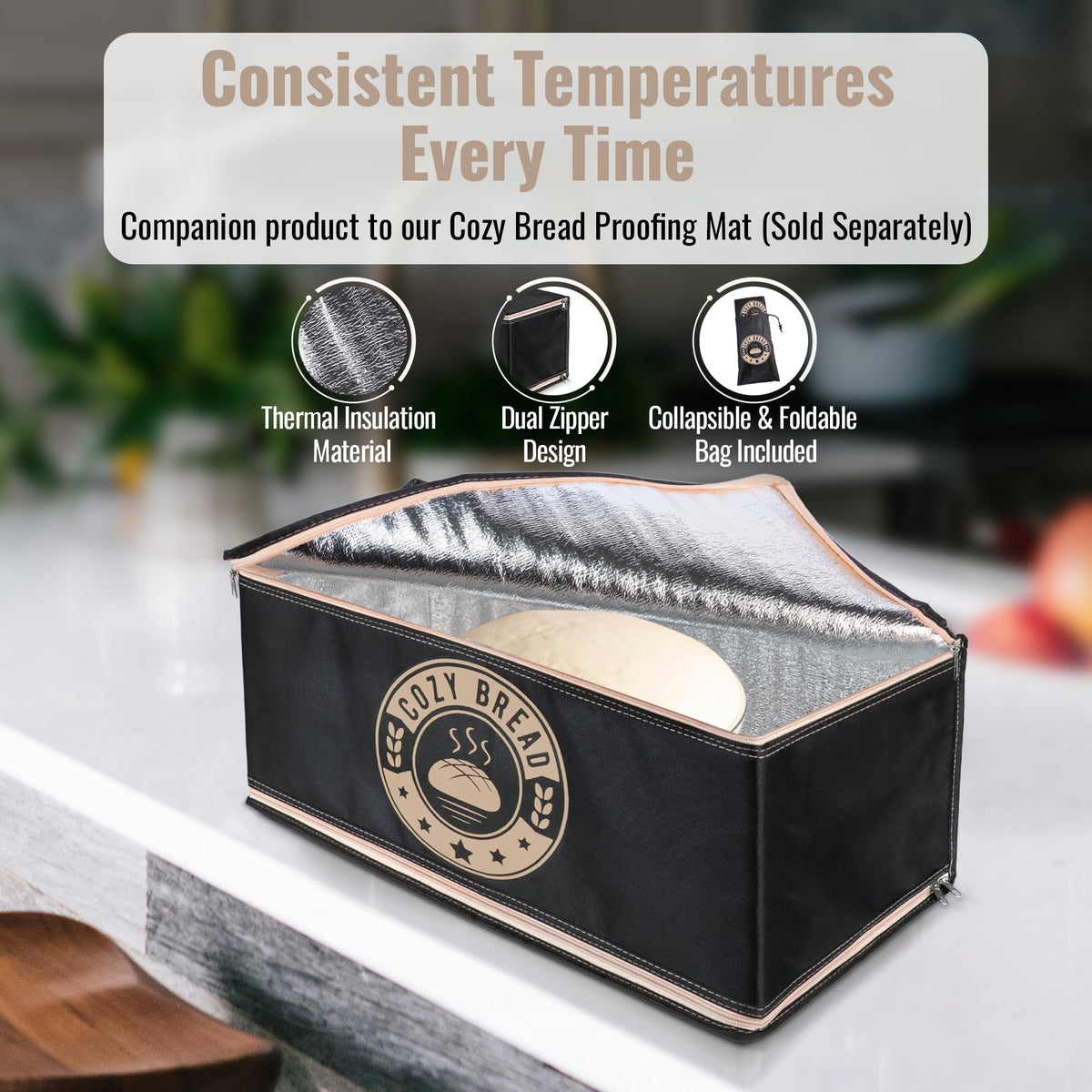 Cozy Bread proofing box interior is easy to clean after use.