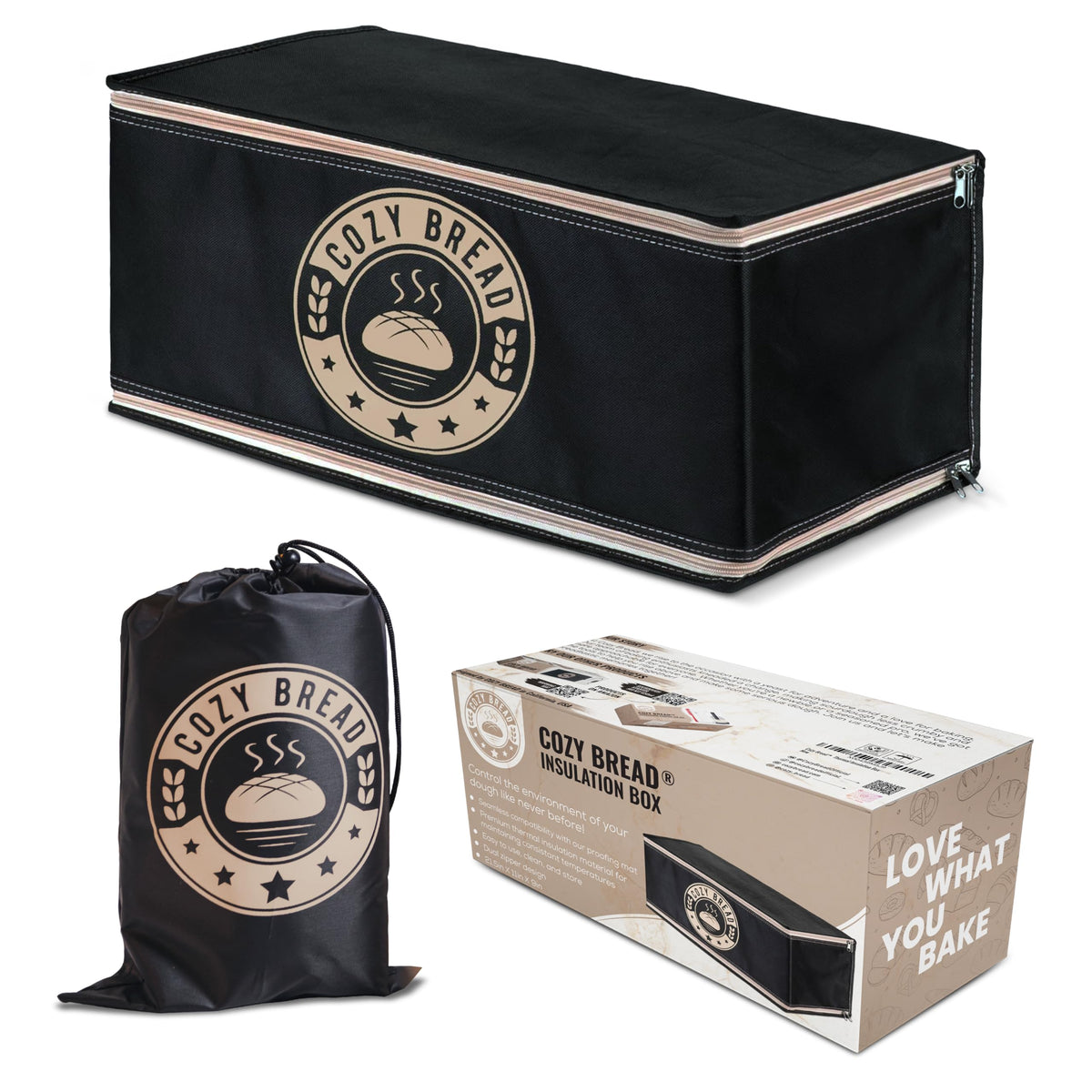 Cozy Bread proofing box insulated for heat retention during dough proofs.