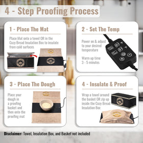 Cozy Bread 10x21-inch mat fits compact kitchens for efficient bakers.