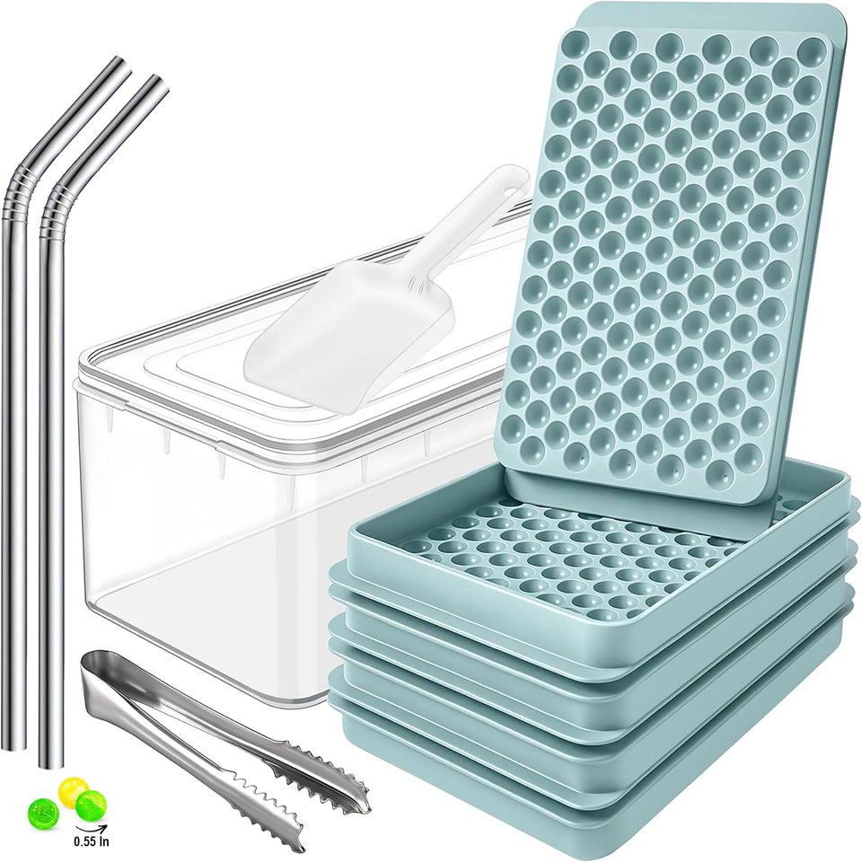Cozy Kitchen Essentials 0.55in mini ice trays top view for tight bottles and quick chilling.