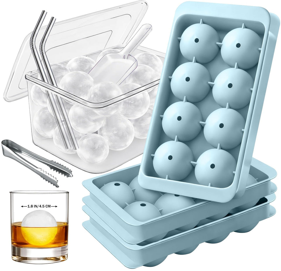 Cozy Kitchen Essentials big round ice cube tray for slow-melting whiskey