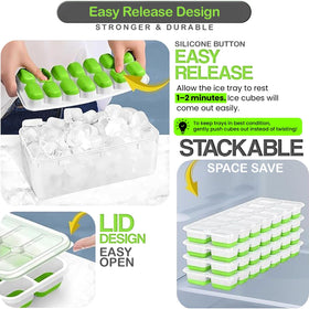Cozy Kitchen Essentials easy-release tray with bottom removal for effortless ice cube release