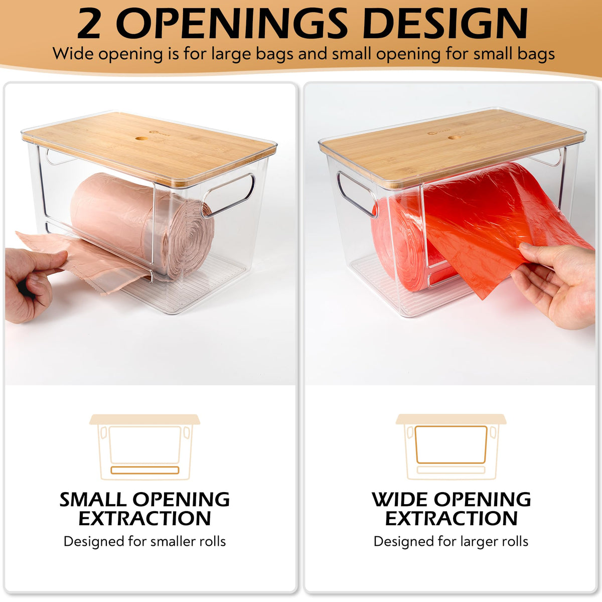 COZYCRAZE stackable design saves space and keeps rolls neatly organized.